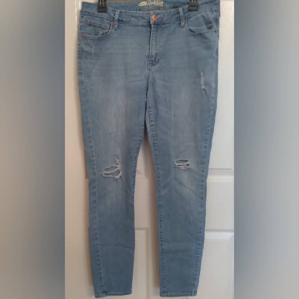 Old Navy The Rock Star Distressed Denim Jeans Size 14